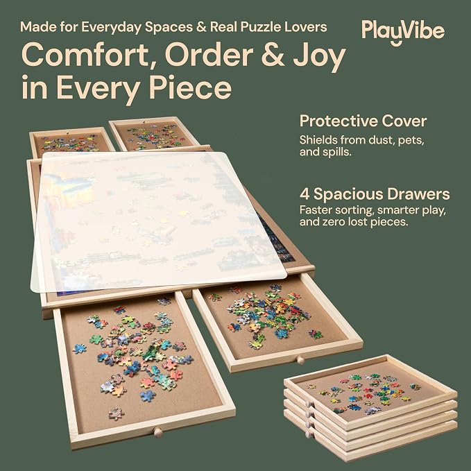 PlayVibe 1000 Piece Puzzle Board - Image 2