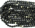 45PCS 8mm Natural Golden Obsidian Gemstone Round Loose Beads Crystal Energy by CHEAVIAN