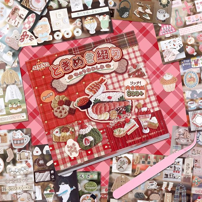 Tmtains 30 Sheets Japanese Manga Style Sticker Book 800+Pcs Heisei Retro Food - Image 2