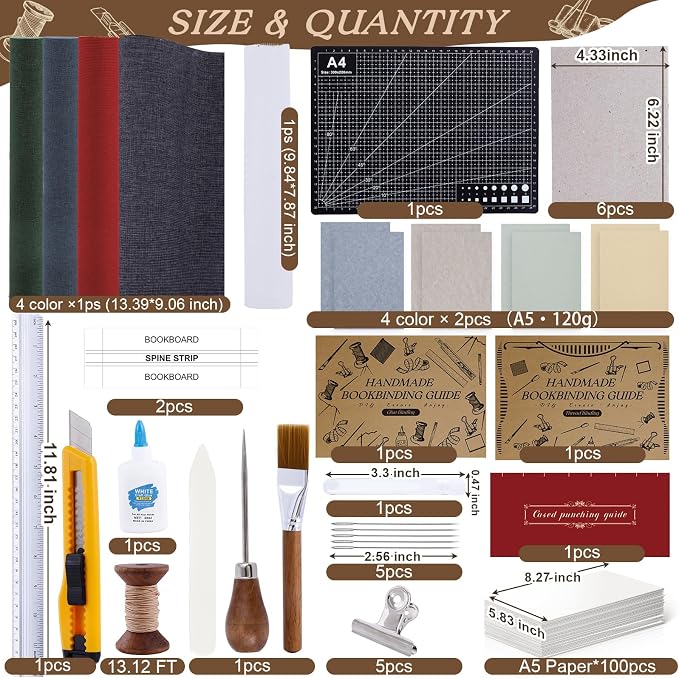 FOGWOWO 145Pcs Book Binding Kits - Image 2