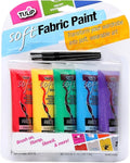 Tulip Soft Fabric Paint, Permanent on Clothes, Bold Primary Colors, 8 Pieces by Tulip