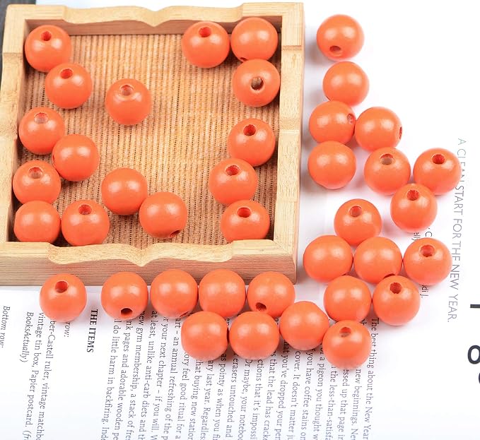 AD Beads Large Hole Wood Spacer Wooden Jewelry Making Bracelet Necklace - Image 4
