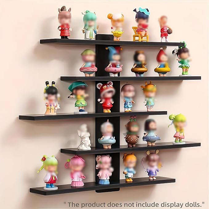 5-Tier Floating Wall Mounted Shelves, Wall Display Storage Shelf - Image 7