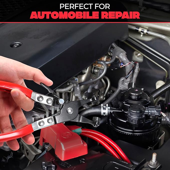 Radiator Hose Clamp Pliers Automotive - Hose Pliers Automotive Clip Removal Tool with Locking Mechanism - Carbon Steel Spring Clamp Tool for Car Repair, Plumbing and Removal of Clamps