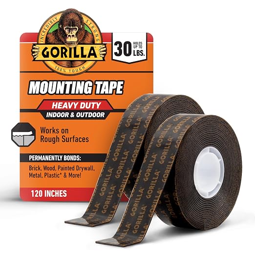 Gorilla Heavy Duty Double Sided Mounting Tape, Industrial Strength Adhesive by Gorilla