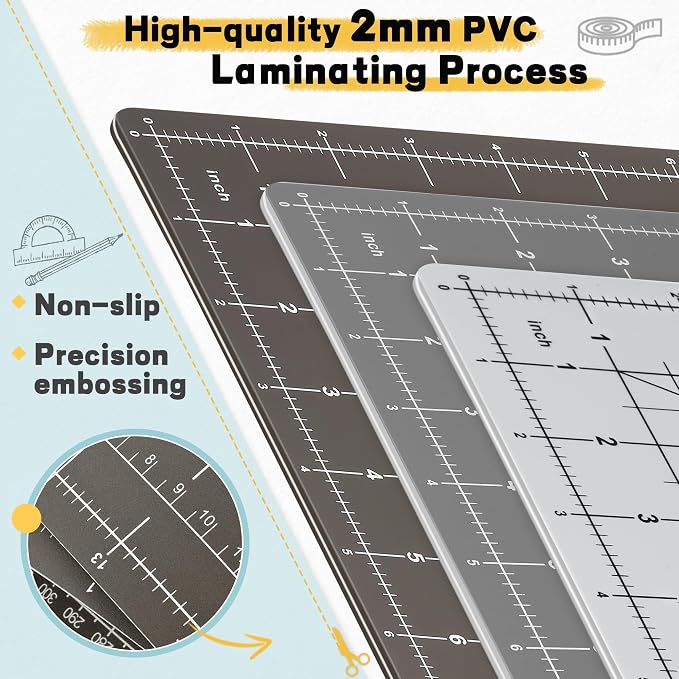 Premium Self Healing Cutting Mat 18'' x 12'', A3 Non-slip Sewing Mat - Image 5