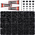 32000Pcs Black Rhinestones for Bedazzling, Flat Back Resin Gem Rhine Stone by Worthofbest