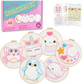 Louise Maelys Embroidery Kit for Beginners, 12 Packs Pre-Printed DIY Sewing by LouiseMaelys