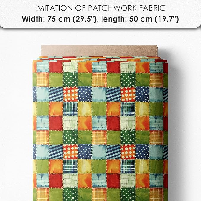 Daffodil Patchwork Cotton Fabric Panel – 6 Designs + Bonus Patchwork Sheet - Image 7
