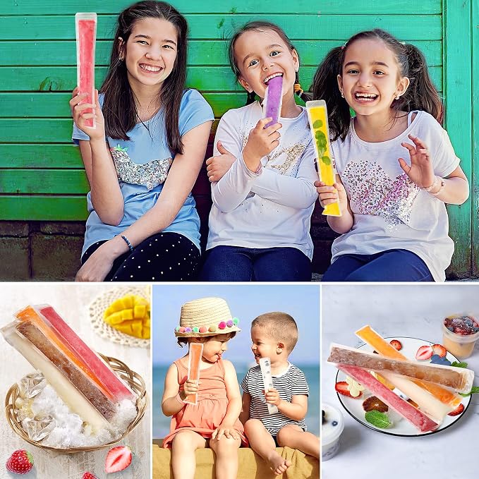 FEBSNOW 160 Pcs Disposable Ice Pop Bags Popsicle Molds - Image 6