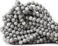 60PCS 6mm Natural Map Stone Round Loose Beads by CHEAVIAN