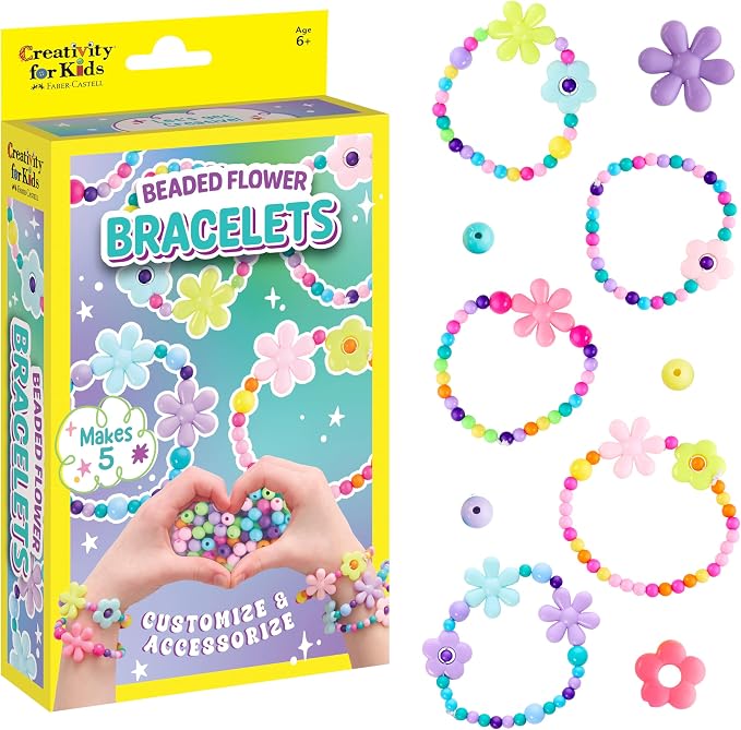 Creativity for Kids Beaded Flower Bracelet Making Kit | DIY Jewelry Craft Kit | by CreativityforKids