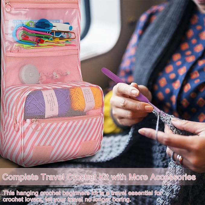 Coopay 63 PCS Crochet Kit for Beginners, Upgraded Crochet Set - Image 3