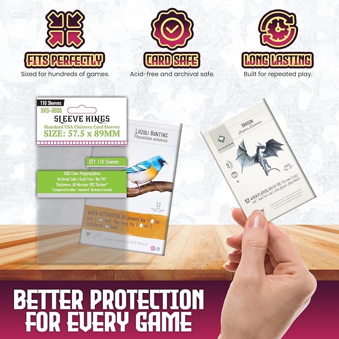 Sleeve Kings Standard Card Sleeves – 110 Count, Medium Size, Compatible - Image 5