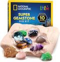 National Geographic Gemstone Dig Kit – Dig Up 10 Real Gemstones and Crystals by BlueMarbleToys