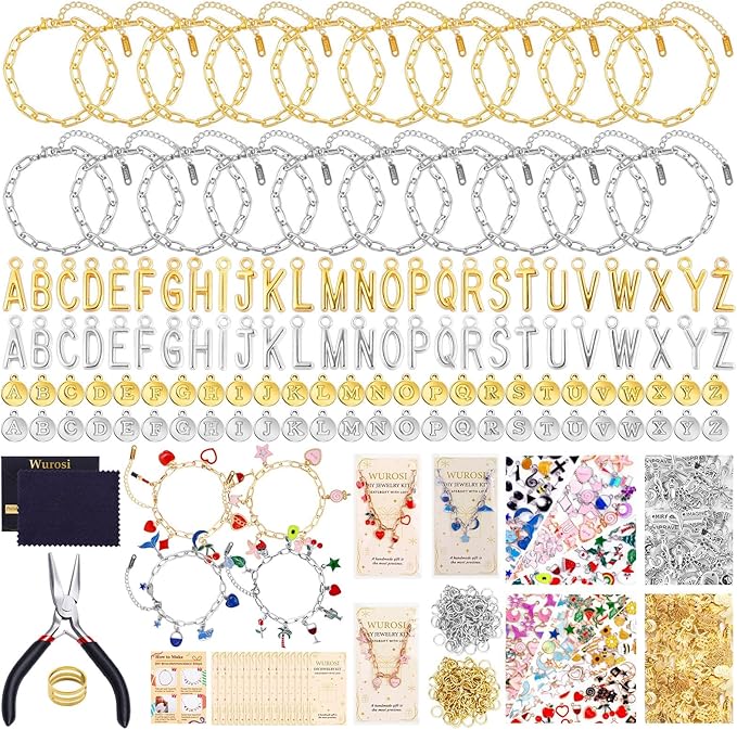 Wurosi 769 Pieces Paperclip Charm Bracelet Kit, Including Paperclip Chain by Unknown