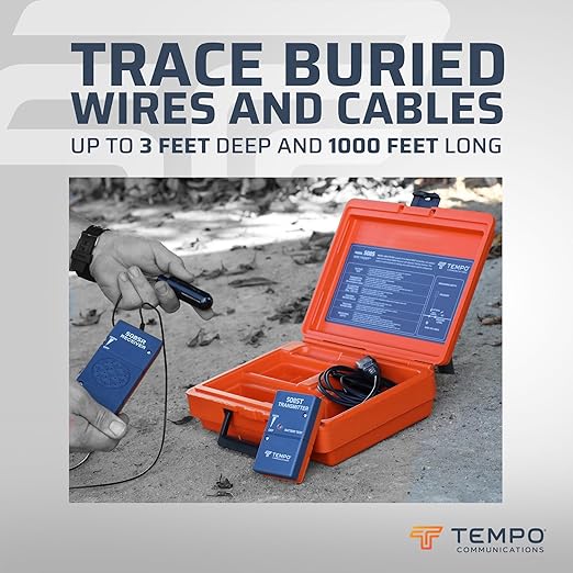 TEMPO 508S-G Irrigation Cable Locator & Wire Finder, Precise Wire Locator, Trace or Locate Dead or Energized Wires Underground, in Walls, Under Floors (Professional Grade)