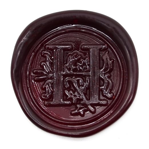 Medieval Initial Alphabet Wax Seal Stamp, Brass Head Wooden Handle, - Image 2