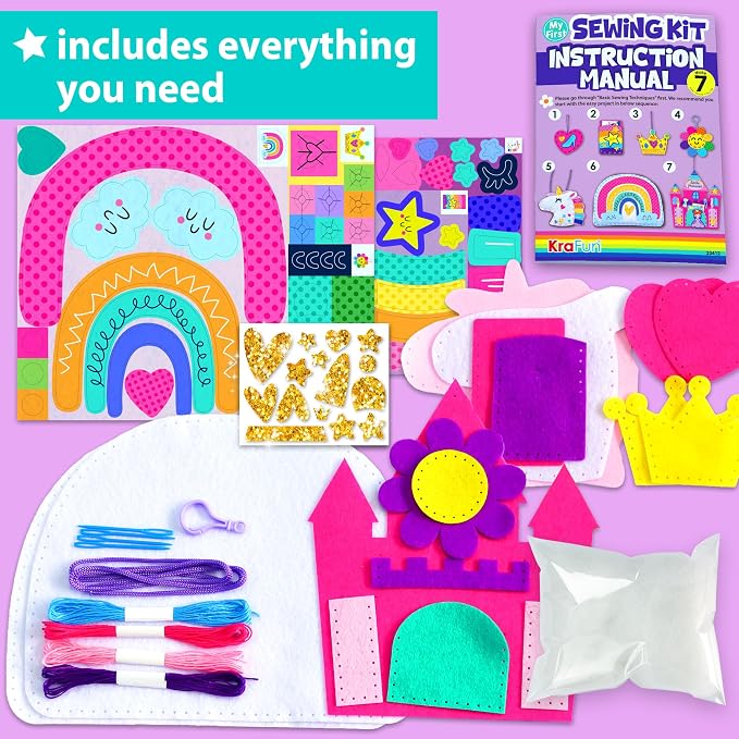 KRAFUN Princess & Unicorn Sewing Kit - Image 2
