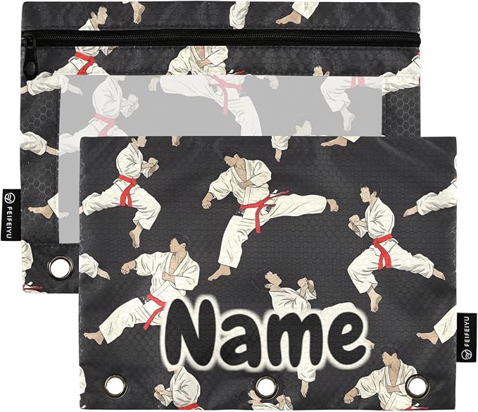 Custom Karate Black Pencil Pouch by BOENLE-WELCOMEYOURCOMING