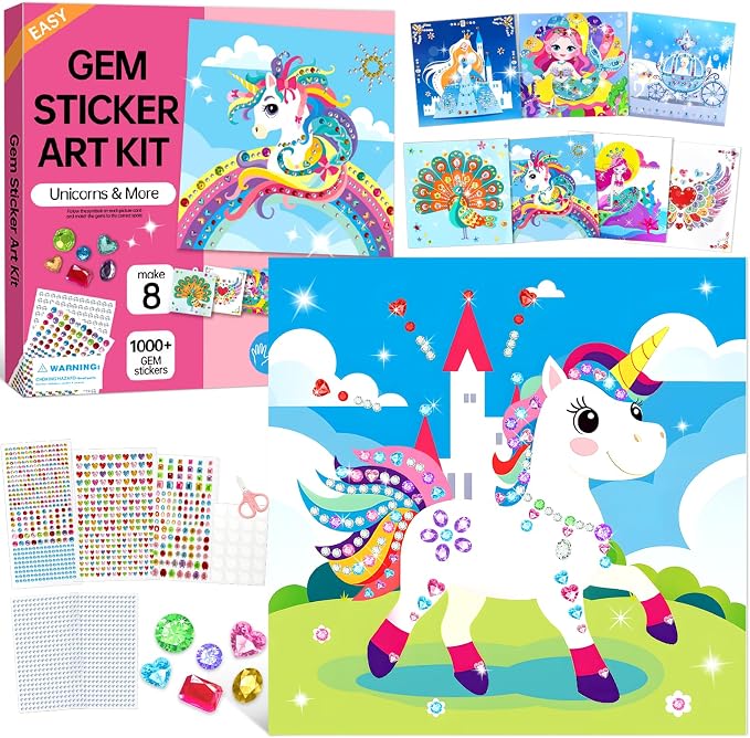 Gem Art Sticker Kit, Diamond Art Sticker Crafts by Fortand