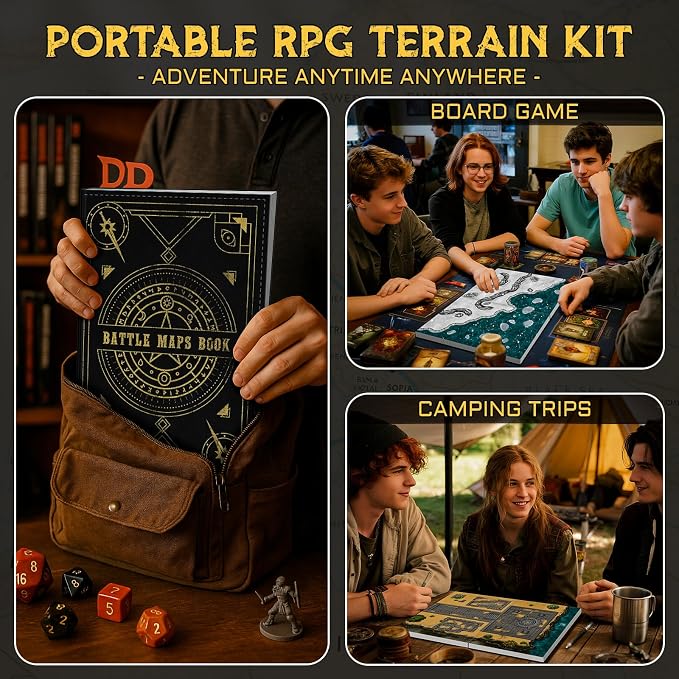 CZYY DND Battle Map Book, Reusable RPG Terrain Kit - Image 6