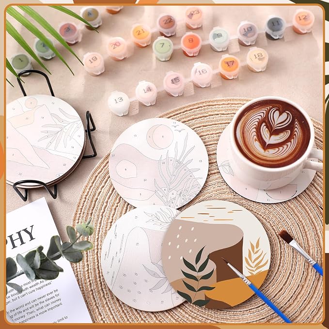 Reallnaive 8 Pcs Boho Paint by Numbers Kit - Image 2