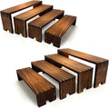 Yikaroeli Large Wood Display Risers Wooden Cupcake Stand Cake Stands Dessert by Yikaroeli