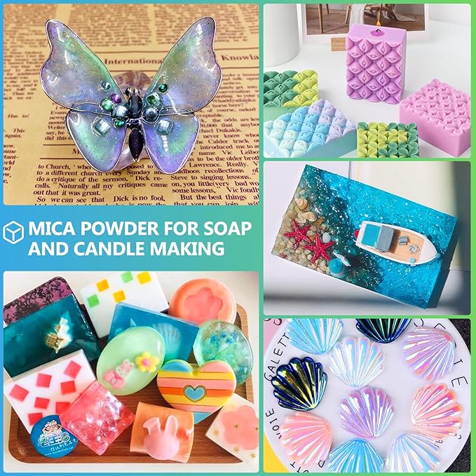 Mica Powder, 7.05OZ（200g）, Universal Blue Mica Powder Pigment - Image 6