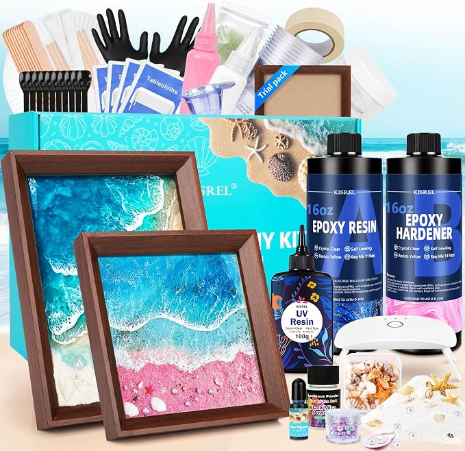 KISREL Ocean Resin Art Kit, Beginner DIY Ocean Painting Full Set of Tools + by KISREL