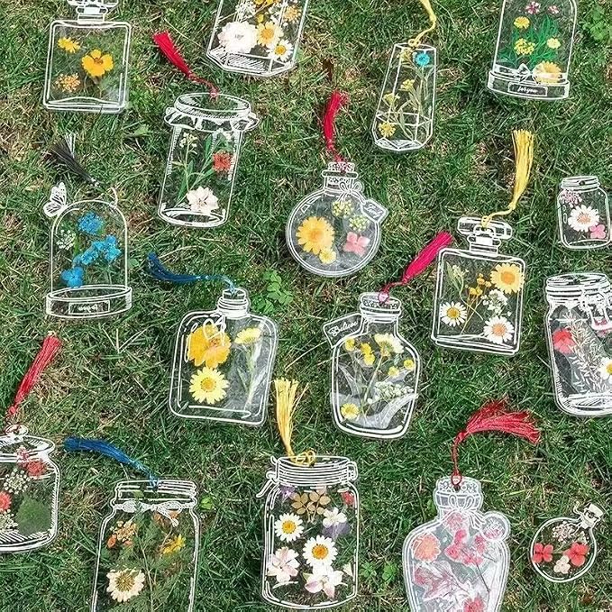 LiveOnce 60pcs DIY Dried Flower Bookmarks - Image 7