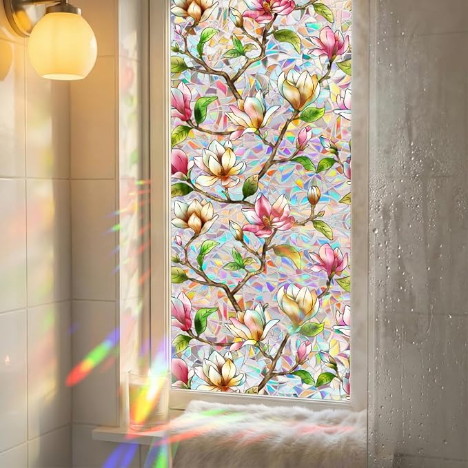 Magnolia Stain Glass Window Film - Image 5