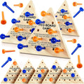 Zhanmai 3 Sets Wooden Triangle Peg, Educational Board, Travel Size, Operation by Zhanmai