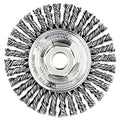 Weiler 13131 Stringer Bead Knot Wire Wheel, 4" Diameter x 3/16" W, 5/8-11 UNC, 0.02", 20000 rpm