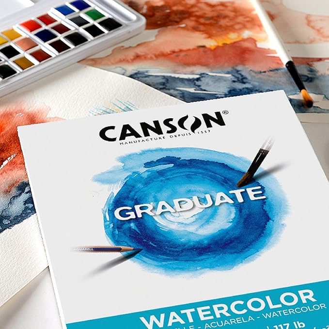 Canson Graduate Watercolor Pad, 11x14 inch, 20 Sheets | Artist Paper - Image 2