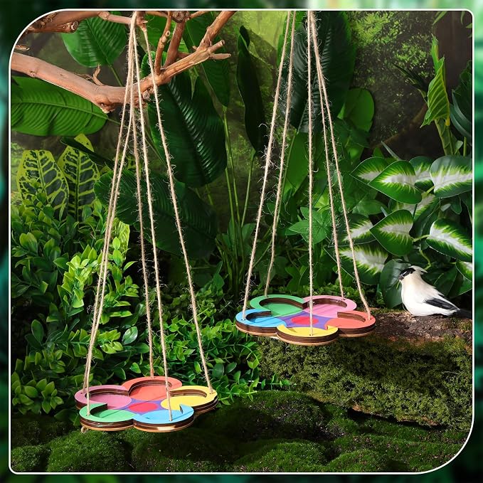 DoubleFill 24 Pcs Thickened Wood Bird Feeder Craft Kits - Image 4