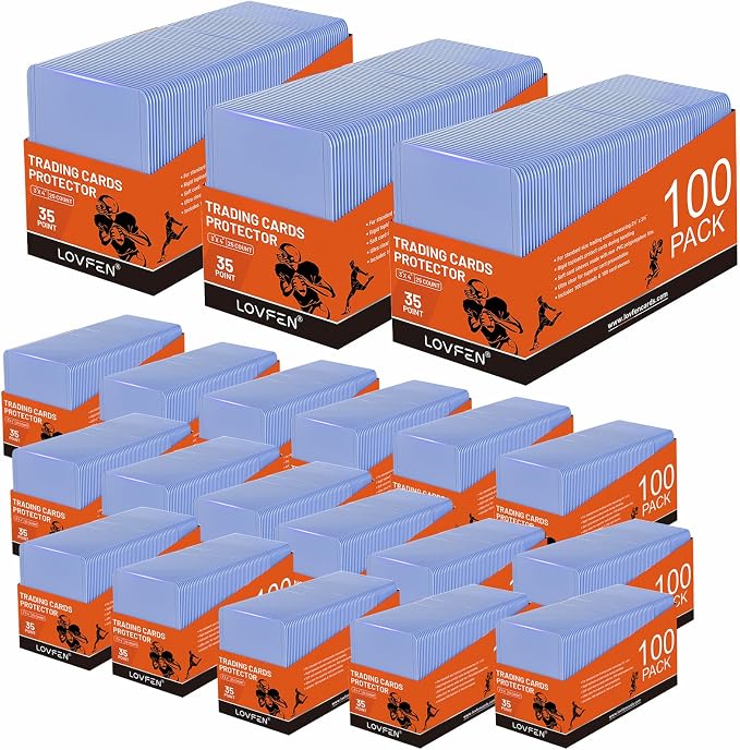 2000 Hard Plastic Card Sleeves – 2000 Toploads, 35PT Baseball Card Protectors by LOVFENOFFICIAL