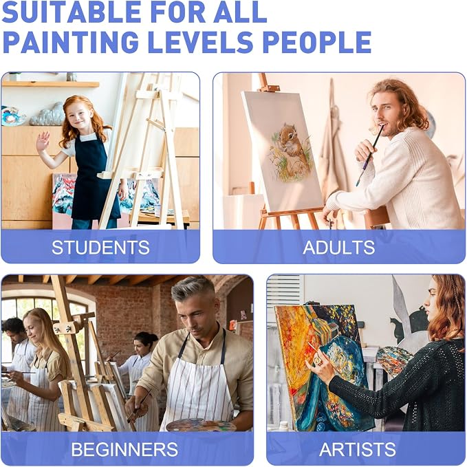 FUMILE 16x20 Canvas for Painting Stretched, 8 Pack Canvases for Painting-5/8 in - Image 6