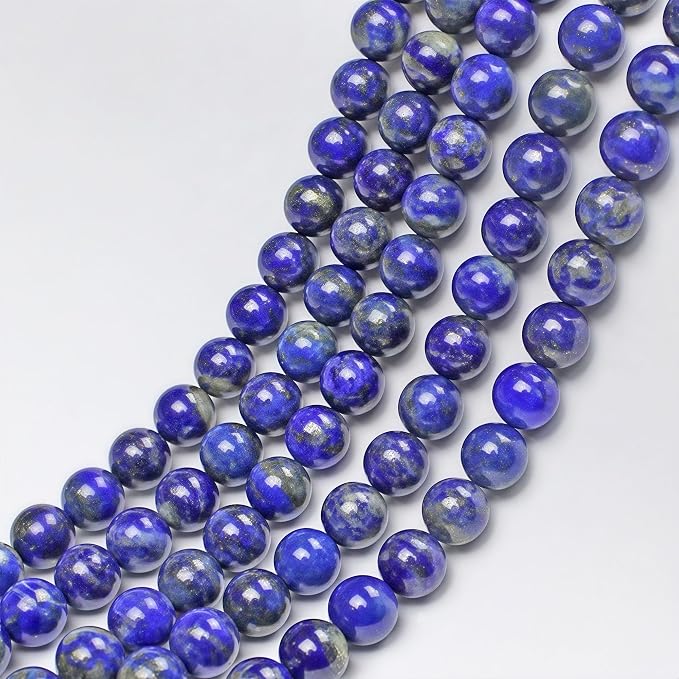 MJDCB Natural Lapis Lazuli Gemstone Loose Beads Round 10mm Energy Stone Healing - Image 7