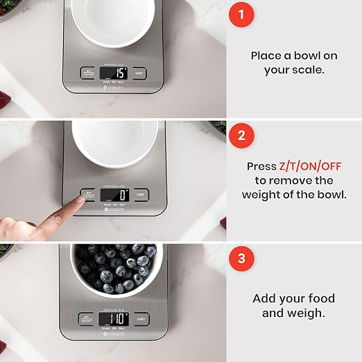 Etekcity Food Kitchen Scale, Digital Grams and Ounces, 11lb | Tare function - Image 6