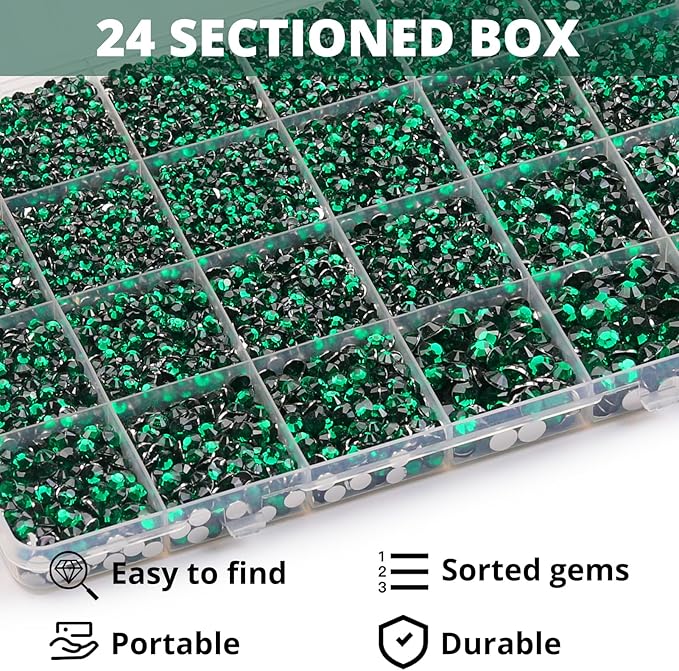32000Pcs Emerald Green Rhinestones - Image 3