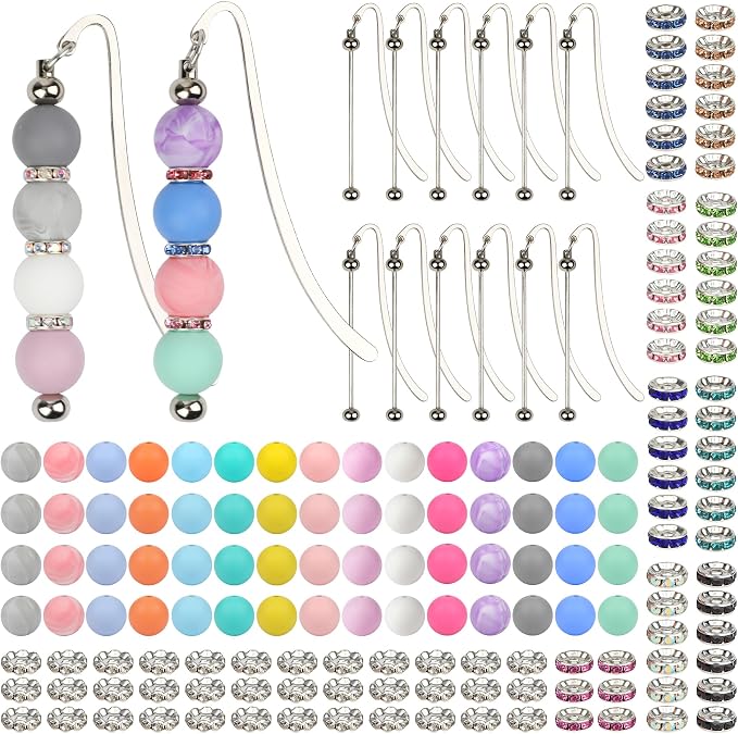 Sandure 162pcs DIY Beadable Metal Bookmarks Craft Kit by Sandure