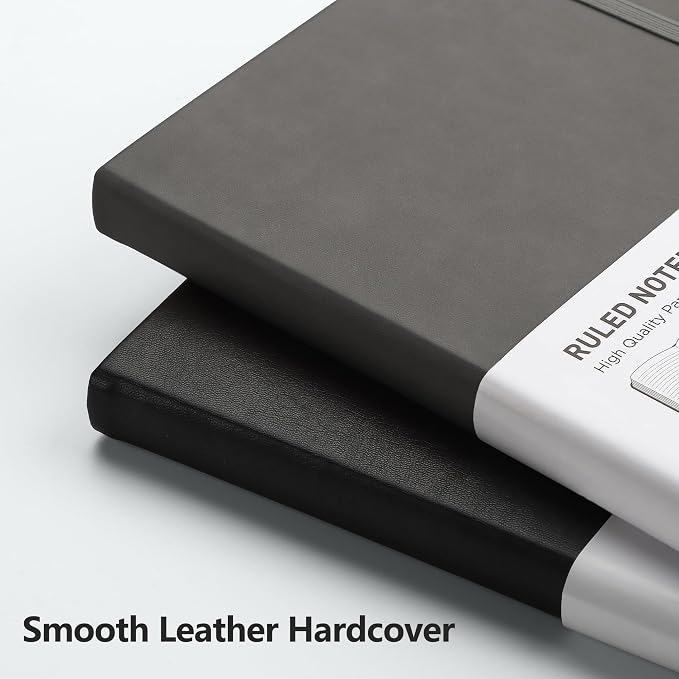RETTACY Lined Journal Notebook, 192 Numbered Pages, A5 Size | Leather Hardcover - Image 5