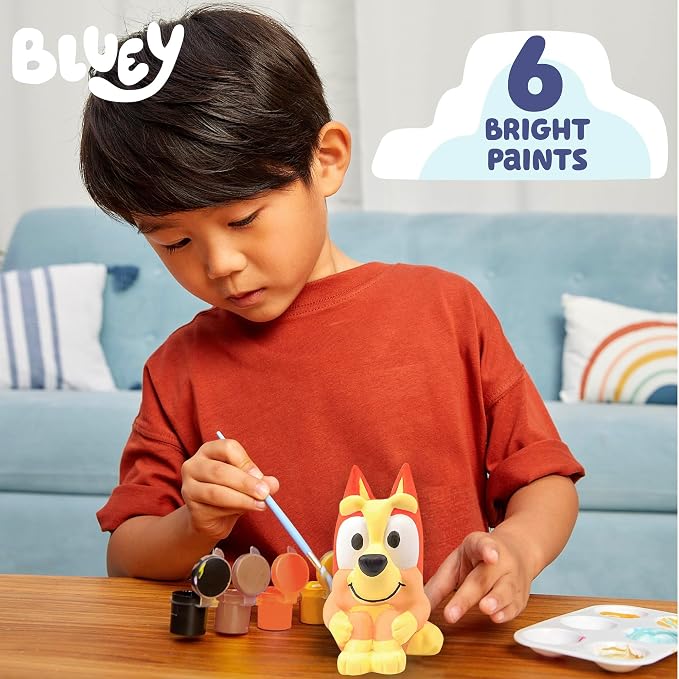 Bluey Paint Your Own Bingo Figurine, Paintable Ceramic Figure, Includes 6 - Image 3