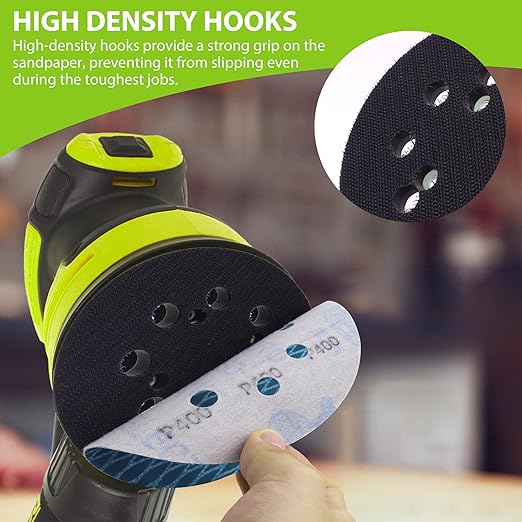 5-Inch Sander Replacement Pad, Hook and Loop Sanding Pad Compatible with Ryobi RS290, RS241, RS280, RS281VS, P411 Random Orbit Sander, 2-Pack