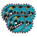 7-1/4 Inch Miter/Table Saw Blades 5pcs, 24 Teeth ATB TCT Fine Finish Wood Cutting Circular Saw Blade with 4/5 Inch Arbor