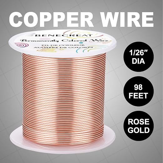 BENECREAT 18 Gauge 32 Yards Jewelry Beading Wire Tarnish Resistant Copper Wire - Image 7