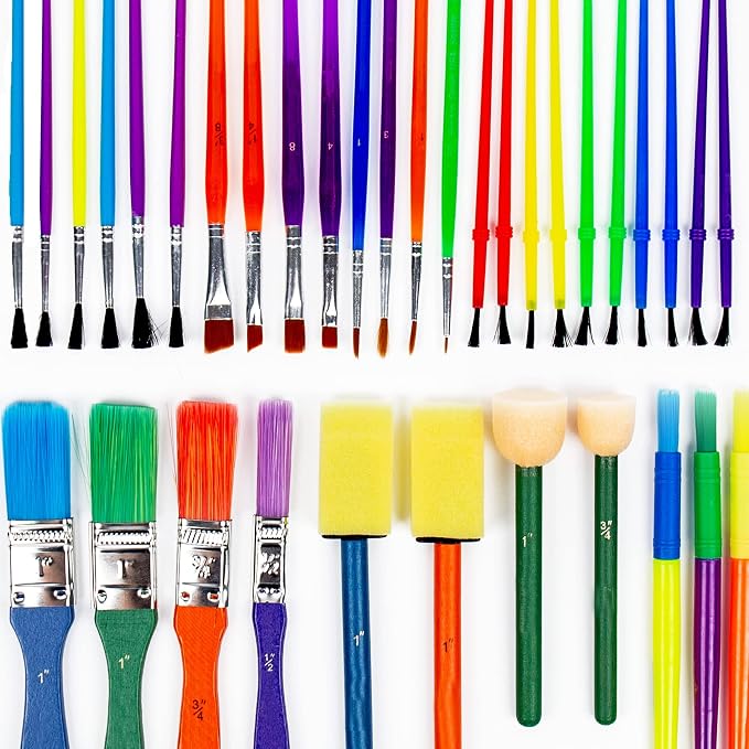 Horizon Group USA Paint Brushes -35 All Purpose Paint Brushes Value Pack – by HorizonGroupUSA
