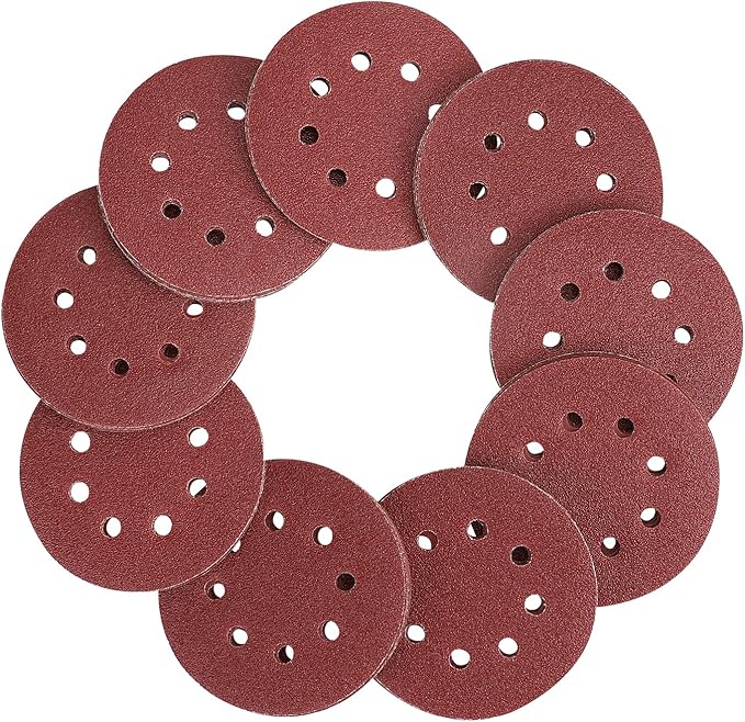 WORKPRO 80-Piece Sanding Disc Set，5-Inch 8-Hole Hook and Loop Sanding Discs, 60, 80, 100, 120, 180, 240, 320, 400 Grits Sandpaper for Random Orbital Sander(Not for Oscillating Tools or Mouse Sander)