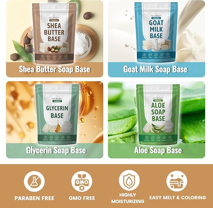 LFISGNN Soap Making Kit with 4 Flavored 4.4 lbs Soap Base, DIY Soap Making - Image 5